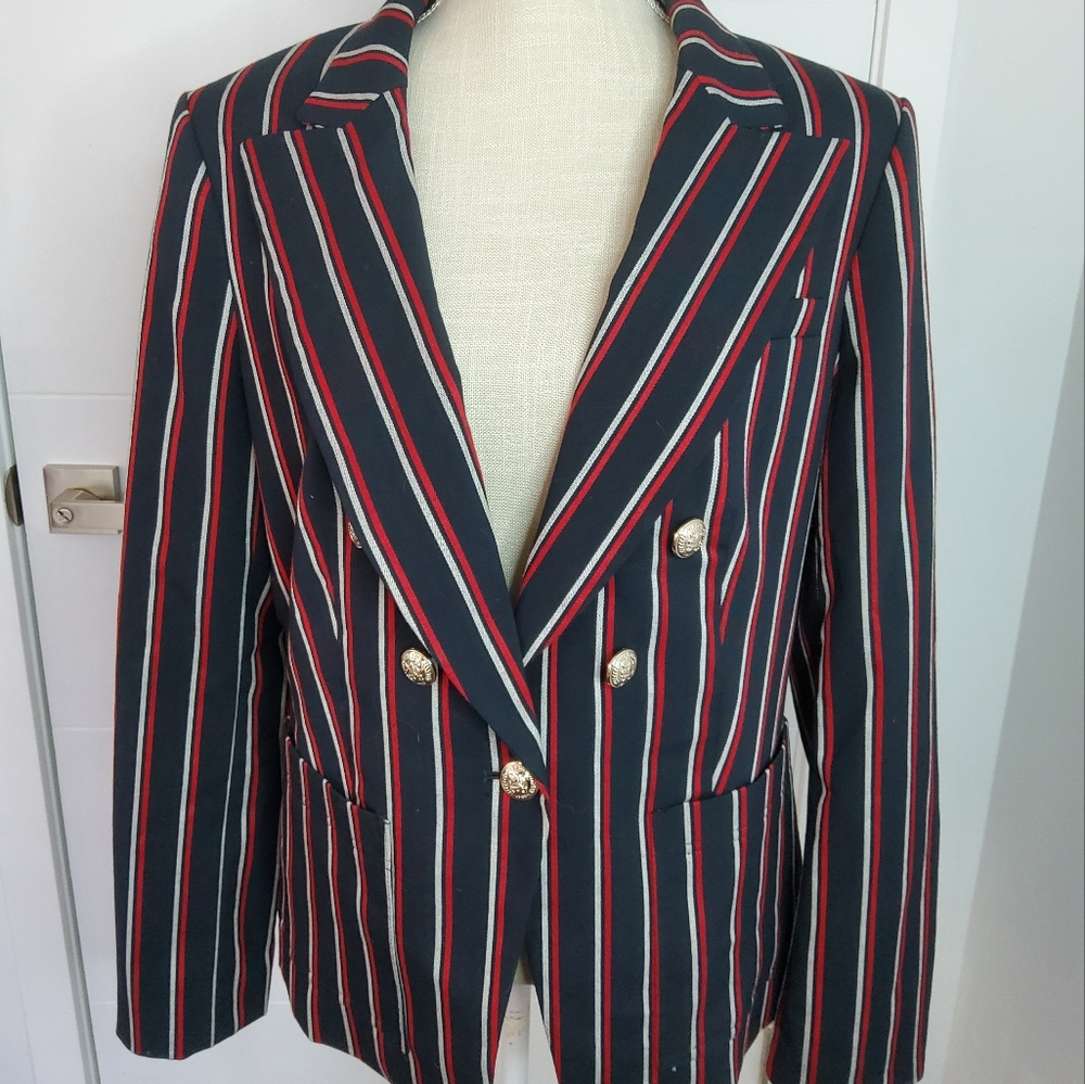 Tommy Hilfiger Navy Striped Blazer